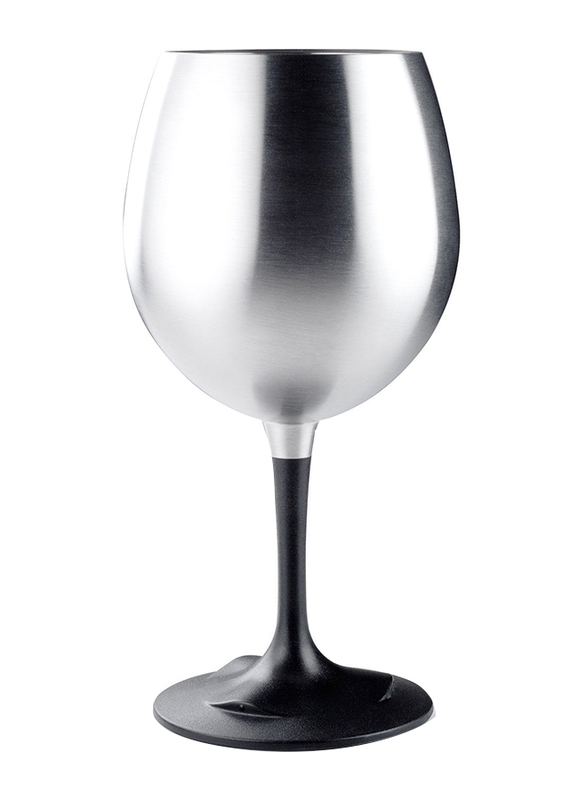 GSI Outdoor Glacier Stainless Nesting Red Wine Glass, Silver