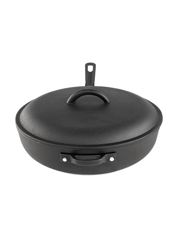 GSI Outdoor 12 inch Guidecast Deep Frypan, Black