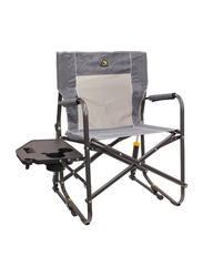 GCI Outdoor Freestyle Rocker Chair with Side Table, Heathered Pewter