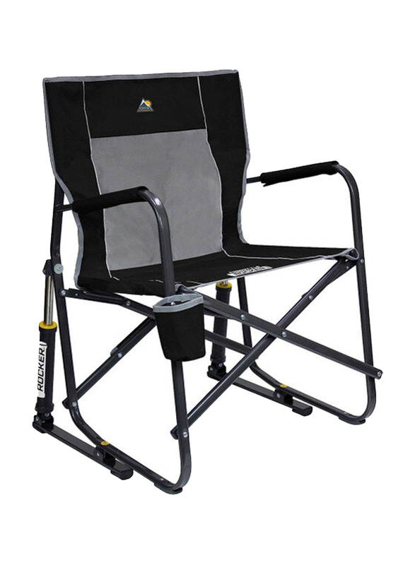 GCI Outdoor Freestyle Rocker Portable Camping Chair, Black