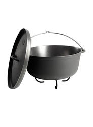 GSI Outdoor 5 Quarts Guidecast Dutch Oven, Black/Silver