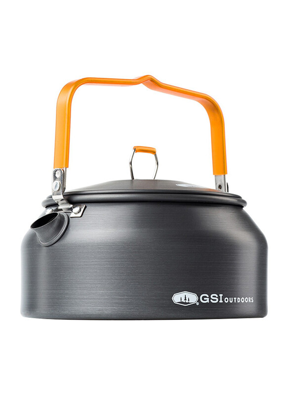 

GSI Outdoors 1 Ltr Halulite Tea Kettle, Grey/Orange