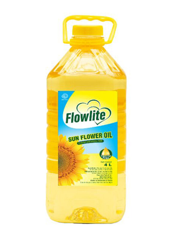 

Flowlite Sunflower Cooking Oil Pet Square Bottle, 4 Litre