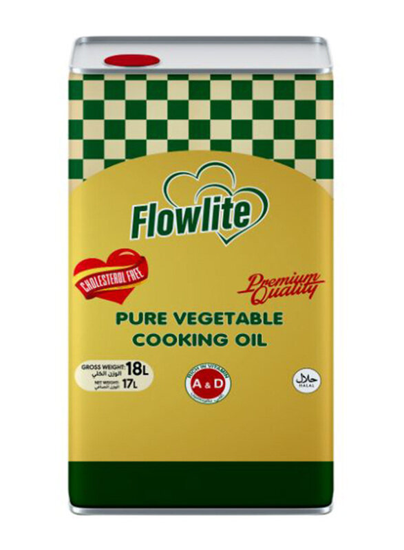 

Flowlite Palm Olein Pure Vegetable Cooking Oil Tin, 17L