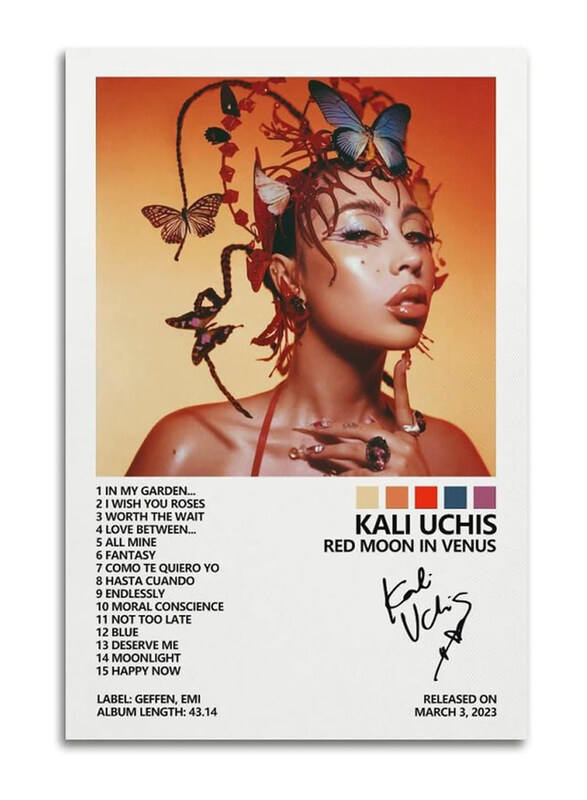 

Suanye Kali Uchis Poster Red Moon in Venus Album Cover Poster, Multicolour