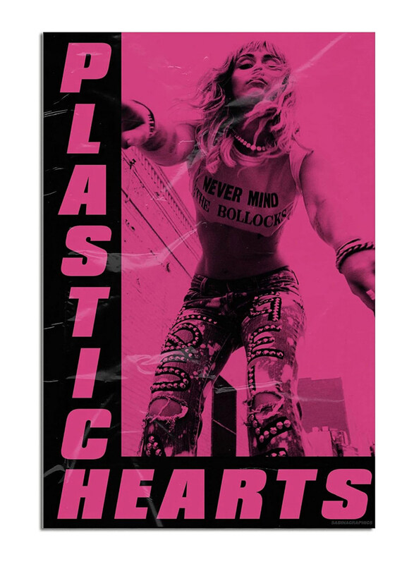 

Generic Miley Cyrus Poster Plastic Hearts Album Cover Art Wall Canvas Pictures for Modern Room Decor Prints Unframed, 16 x 24 inch, Pink/Black