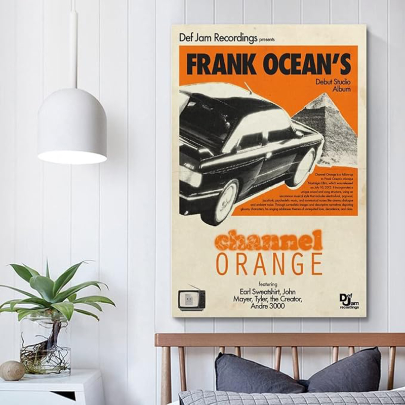 Chixx Frank Ocean Channel Orange Poster Canvas Art Poster, Multicolour