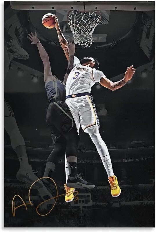 Anthony Davis Poster Wall Art Canvas Print Poster, Multicolour