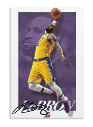 LeBron James Poster Wall Art Canvas Print Poster, 16 x 24 inch, Multicolour