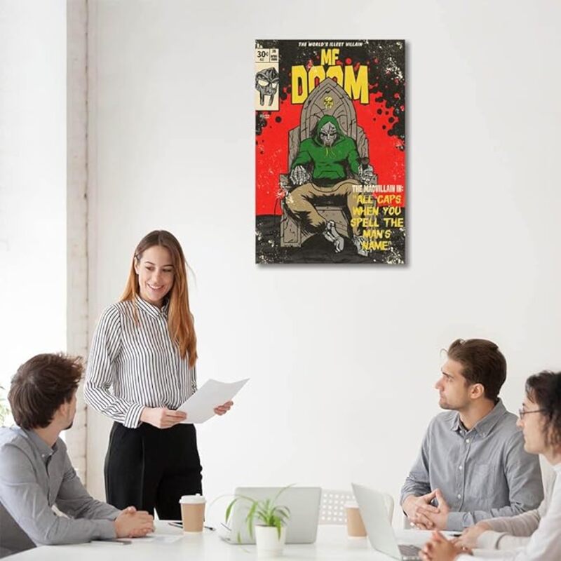 MF Doom Music Rapper Had Canvas Hanging Posters, Multicolour