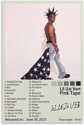 Pink Hip Hop Tape Album Canvas Wall Artworks without Frame, Multicolour