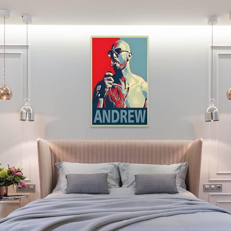 Andrew Tate Poster Room Aesthetic Art Poster Painting On Canvas Wall Art Poster, 12 x 18 inch, Multicolour