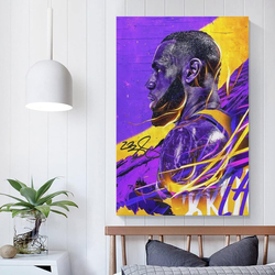 LeBron James Fabric Wall Poster Printed on Fabric Without Frame, Multicolour