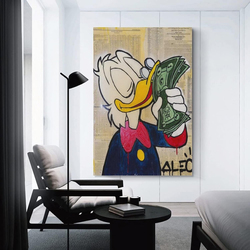 JFU ALEC Monopoly's Smell Money Poster Decorative Painting Canvas Wall Art for Living Room & Bedroom Painting Posters, Multicolour