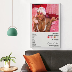 ASTRL Unframed Canvas 12 x 18-Inch Summer Walker "Over It" Album Cover Poster, Multicolour