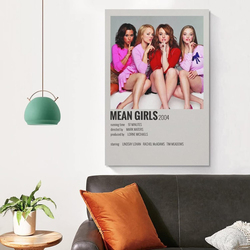 ENZD Mean Girls Movie Poster for Room Aesthetic Canvas Art Poster, Multicolour
