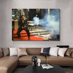 Lmv Al Pacino Became Tony Montana in Scarface Canvas Art Poster and Wall Art, Multicolour