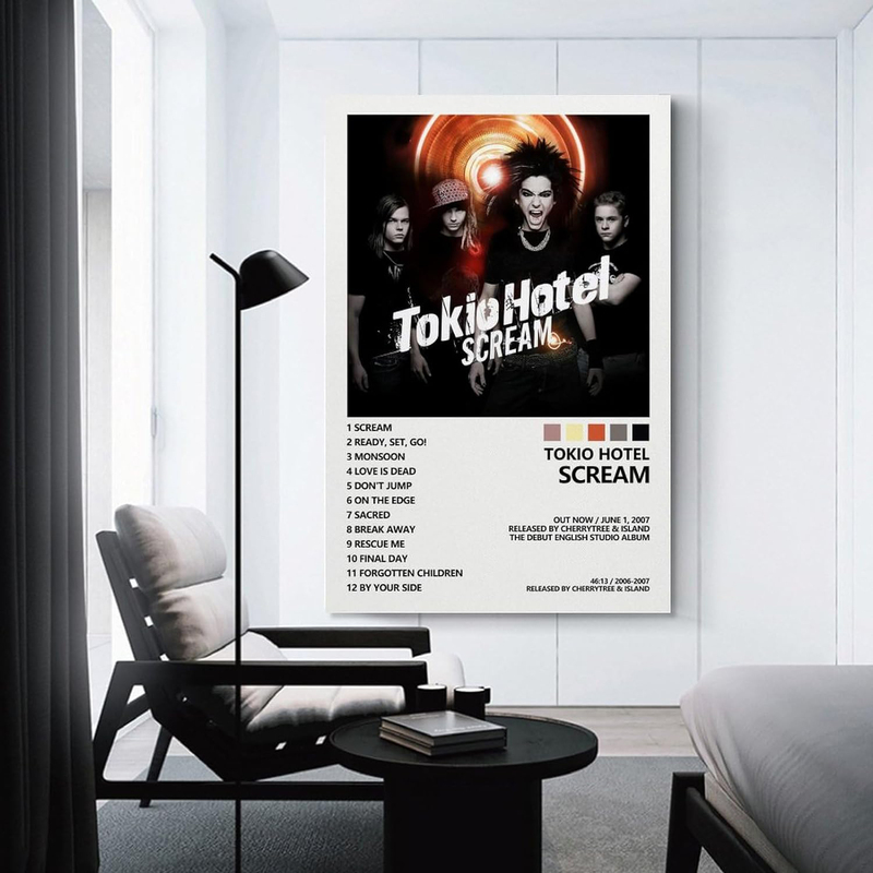 Chaue Tokio Hotel Scream Album Cover Poster, Multicolour