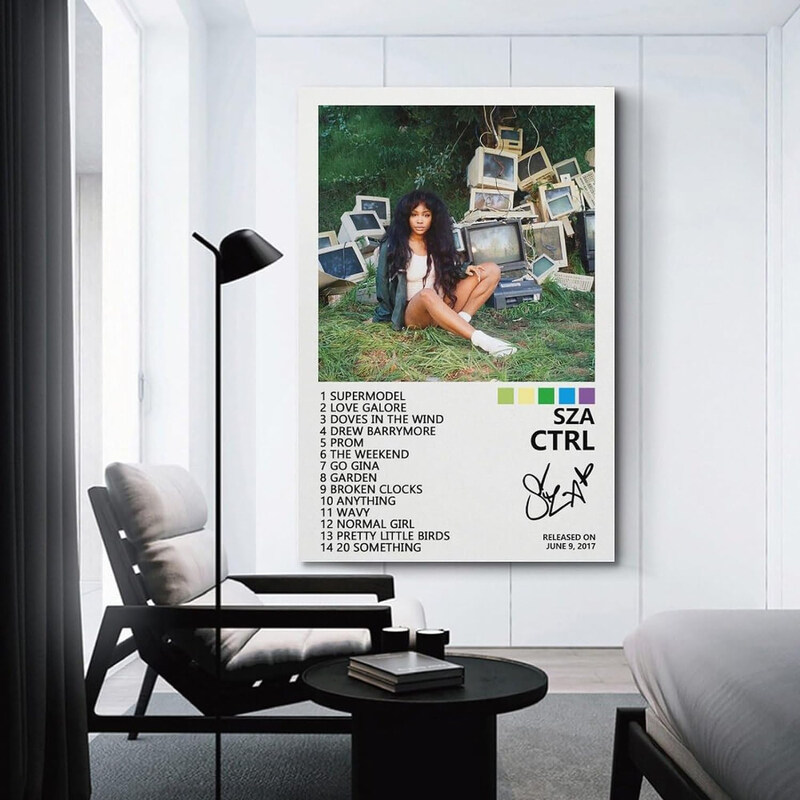

Wato Sza Ctrl Poster Album Cover Music Movie Canvas Poster, 12 x 18-inch, Multicolour