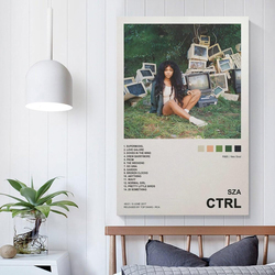 Zxety Sza Ctrl Canvas Printed Poster, 12 x 18-inch, Multicolour