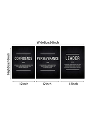 Cbaipy Motivational Wall Art Canvas Inspirational Quotes Wall Art Poster, 3 Pieces, Black/White