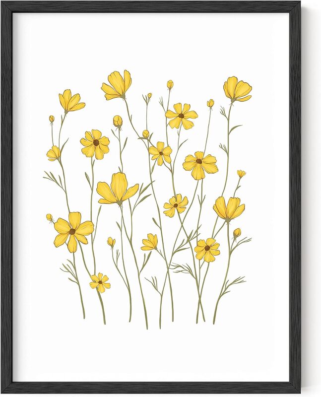 

Haus And Hues Sunflower Wall Art Poster, Yellow