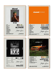 Astrdecor Frank Ocean Album Cover Signed Limited Rapper Music Posters Set, 4 Pieces, Multicolour