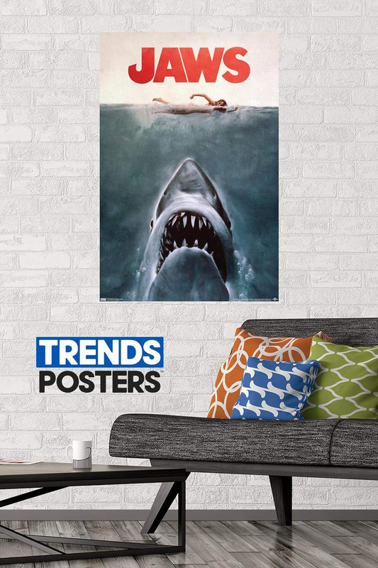 Trends International Jaws One Sheet Wall Poster Unframed Version, Multicolour