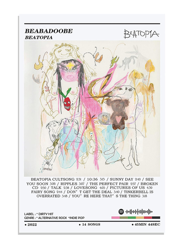 Mtlive Beabadoobee Beatopia Album Cover Canvas Poster, 16 x 24-inch, Multicolour