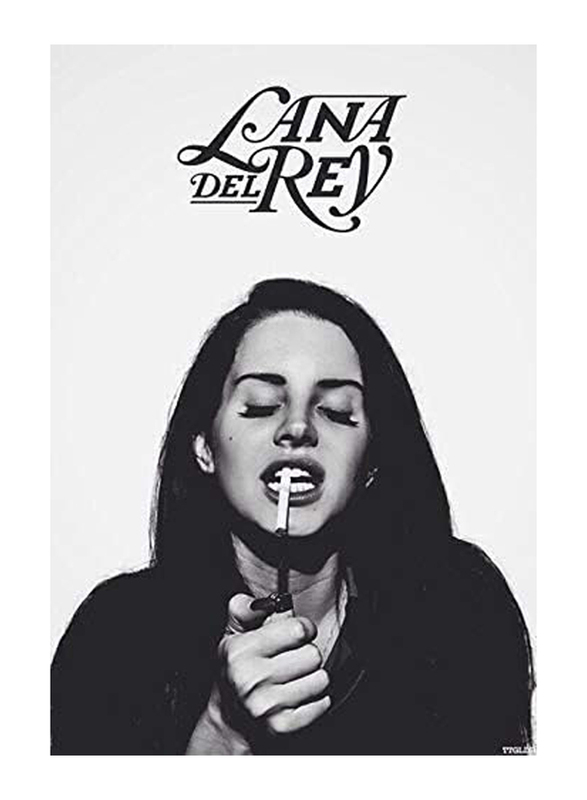 Zolto Poster Lana Del Rey Printed Poster, 12 x 18-inch, White/Black