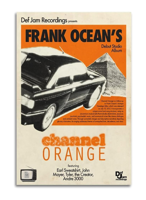 Chixx Frank Ocean Channel Orange Poster Canvas Art Poster, Multicolour