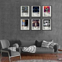 Withnotag J Cole Album Cover Music Posters HD Print Set, 8 x 10 inch, 6 Pieces, Multicolour