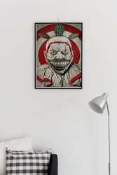 Ljldshangb The Clown Horror Poster, Multicolour