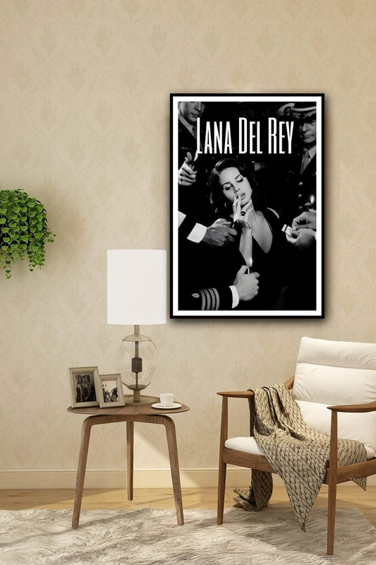 Ukeclvd Malena Movie Poster Lana Del Rey Family Decorative Painting Wall Art Canvas Poster, Black/White