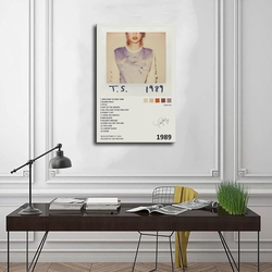 YTGMO Unframed Canvas 12 x 18-Inch Taylor Swift "1987" Album Cover Art Poster, Multicolour