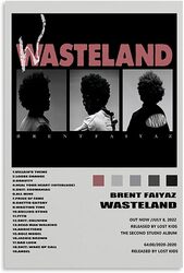 Ypxzzj Brent Poster Faiyaz Wasteland Album Cover Poster Wall Art Prints Painting Posters, Multicolour