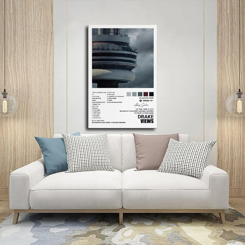 Qewrt Drake Views Album Cover Poster, 12 x 18-inch, Multicolour