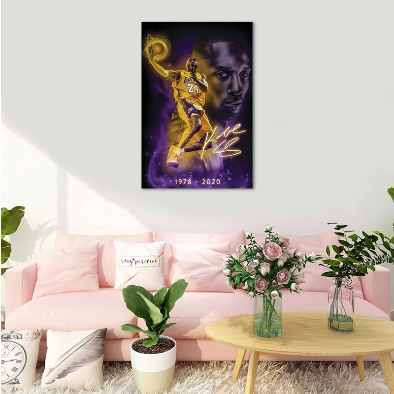 Zebe Kobe Bryant Inspirational Canvas Poster, 16 x 24-inch, Multicolour