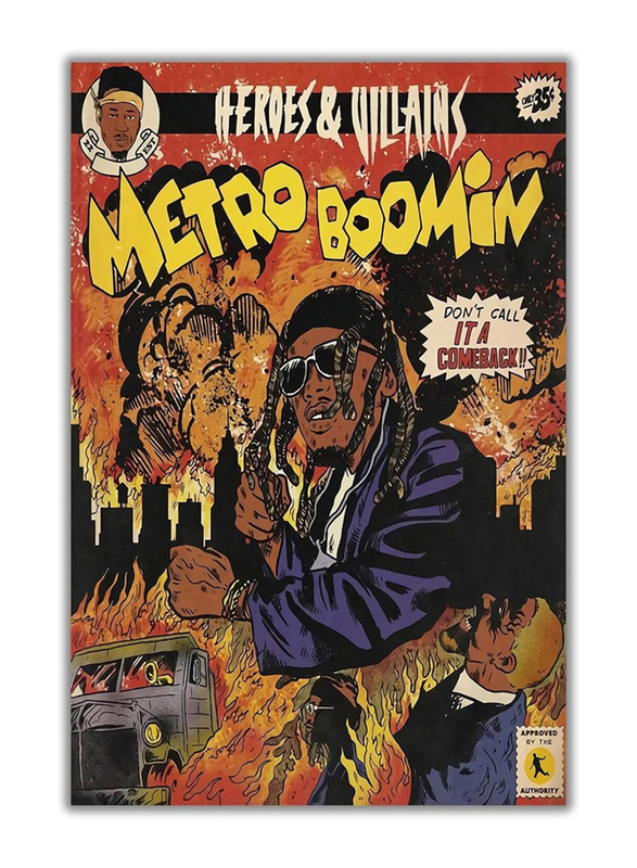 

Minyl Metro Boomin Poster for Heroes & Villains, Decorative Comedy Poster, Canvas Wall Posters & Printed Art Portrait Modern Family Bedroom Decor Post