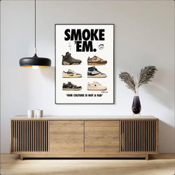 Creaaro Hypebeast Sneaker Unframed Michael Jordan & Travis Scott Poster, 12 x 16-inch, Multicolour