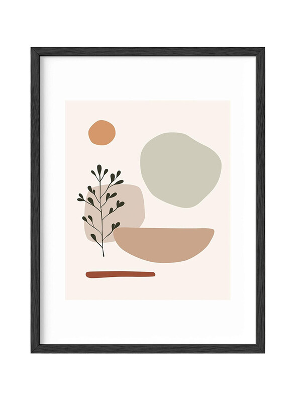 

Haus and Hues Minimalistic Poster Neutral Boho Prints Mid Century Wall Art Poster, 12 x 16-inch, Multicolour