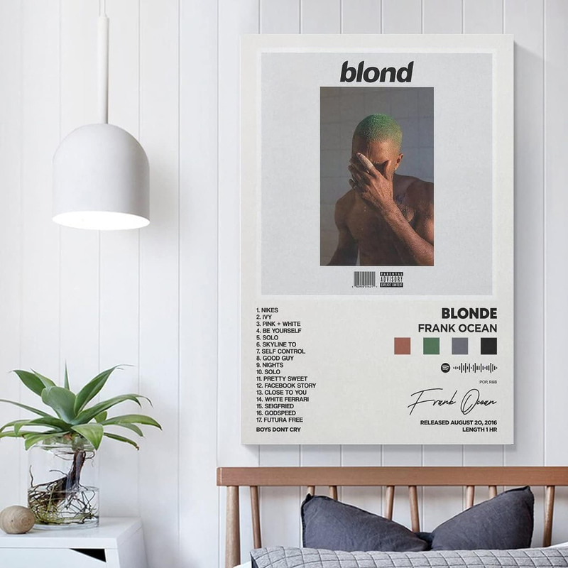 Astrl Frank Ocean Blonde Album Cover Canvas Posters, Multicolour