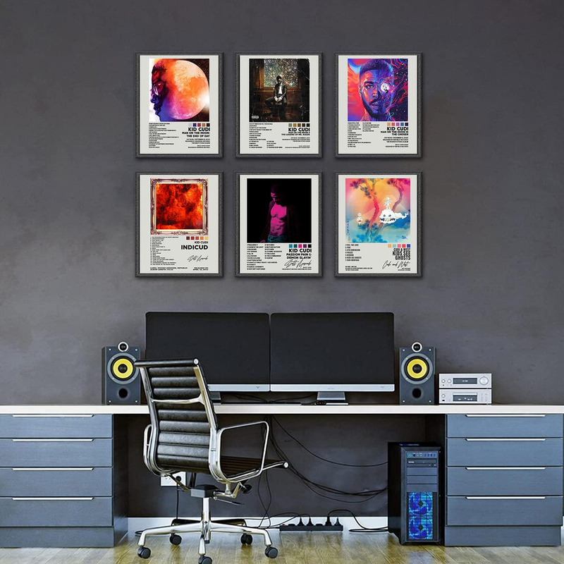 Glrssn Signed Limited Print Rapper Music Album Cover Canvas Posters Set, 6 Pieces, 8 x 10-inch, Multicolour