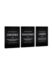 Cbaipy Motivational Wall Art Canvas Inspirational Quotes Wall Art Poster, 3 Pieces, Black/White