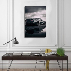 Yolanch R35 Poster JDM Poster GTR Poster Sports Car Posters Wall Art Decor Print Picture Paintings for Living Room Bedroom Decoration Style, 40 x 60cm, Multicolour