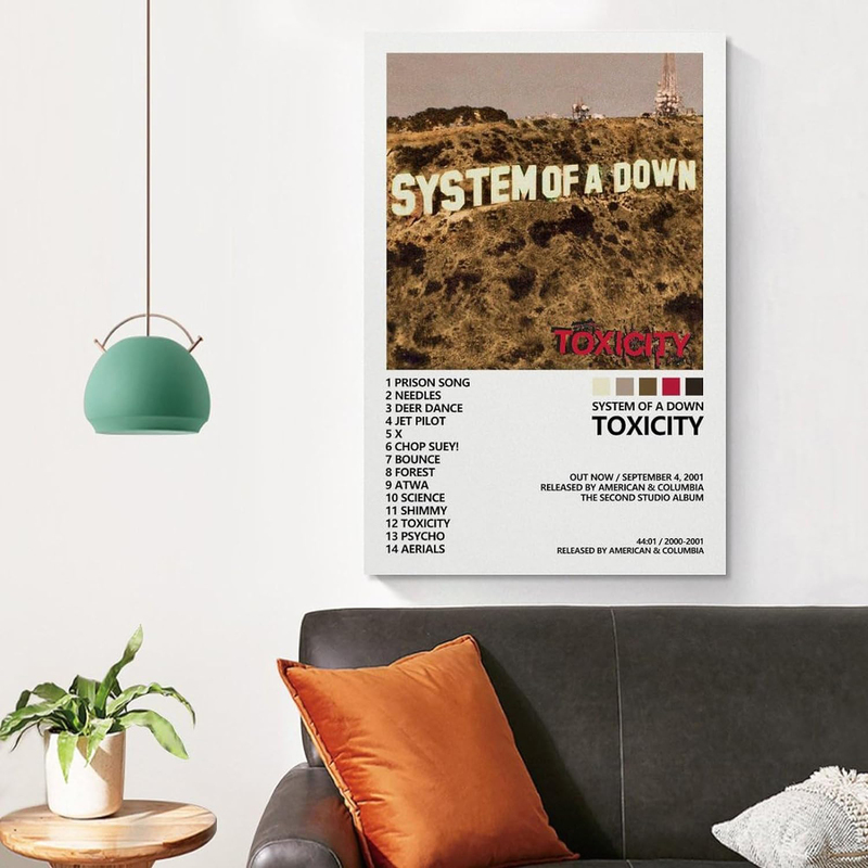 Chaue System of a Down Toxicity Album Cover Poster, 16 x 24-inch, Multicolour