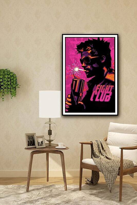 Ukeclvd Fight Club Movie Painting Canvas Wall Posters without Frame, Multicolour