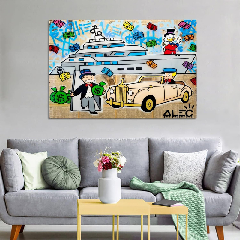 EWM Alec Monopolys Yacht Rolls Canvas Art Poster, 16 x 24 inch, Multicolour