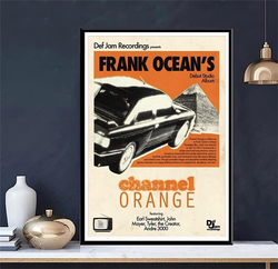 Motlwat 12 x 18-Inch Unframed Canvas Frank Ocean Channel Orange Music Album Poster Wall Art, Multicolour