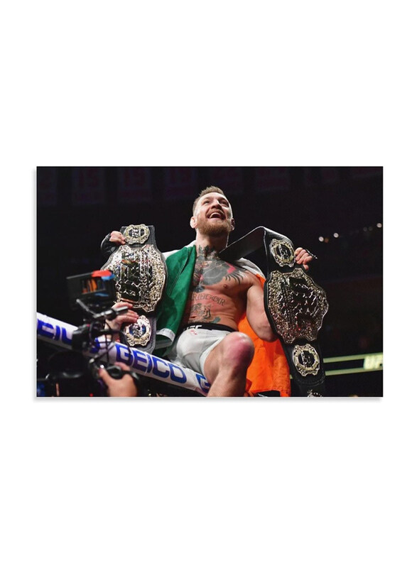 Thcbme Conor Mcgregor Boxing Win Wall Art Canvas Poster, Multicolour